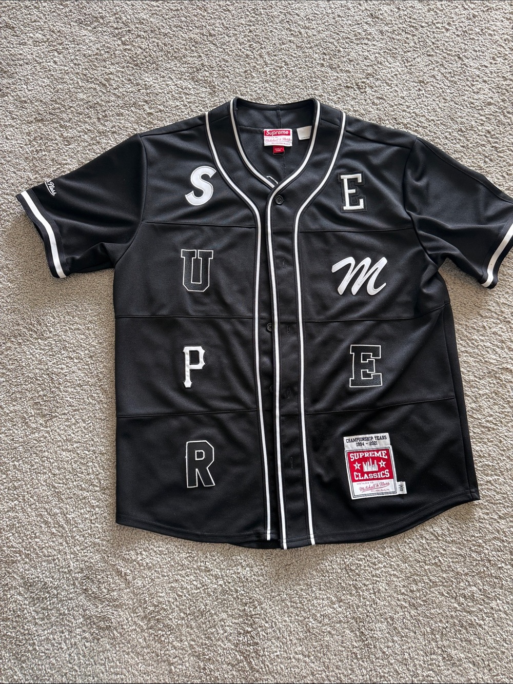 Supreme x Mitchell & Ness Black & White Jersey